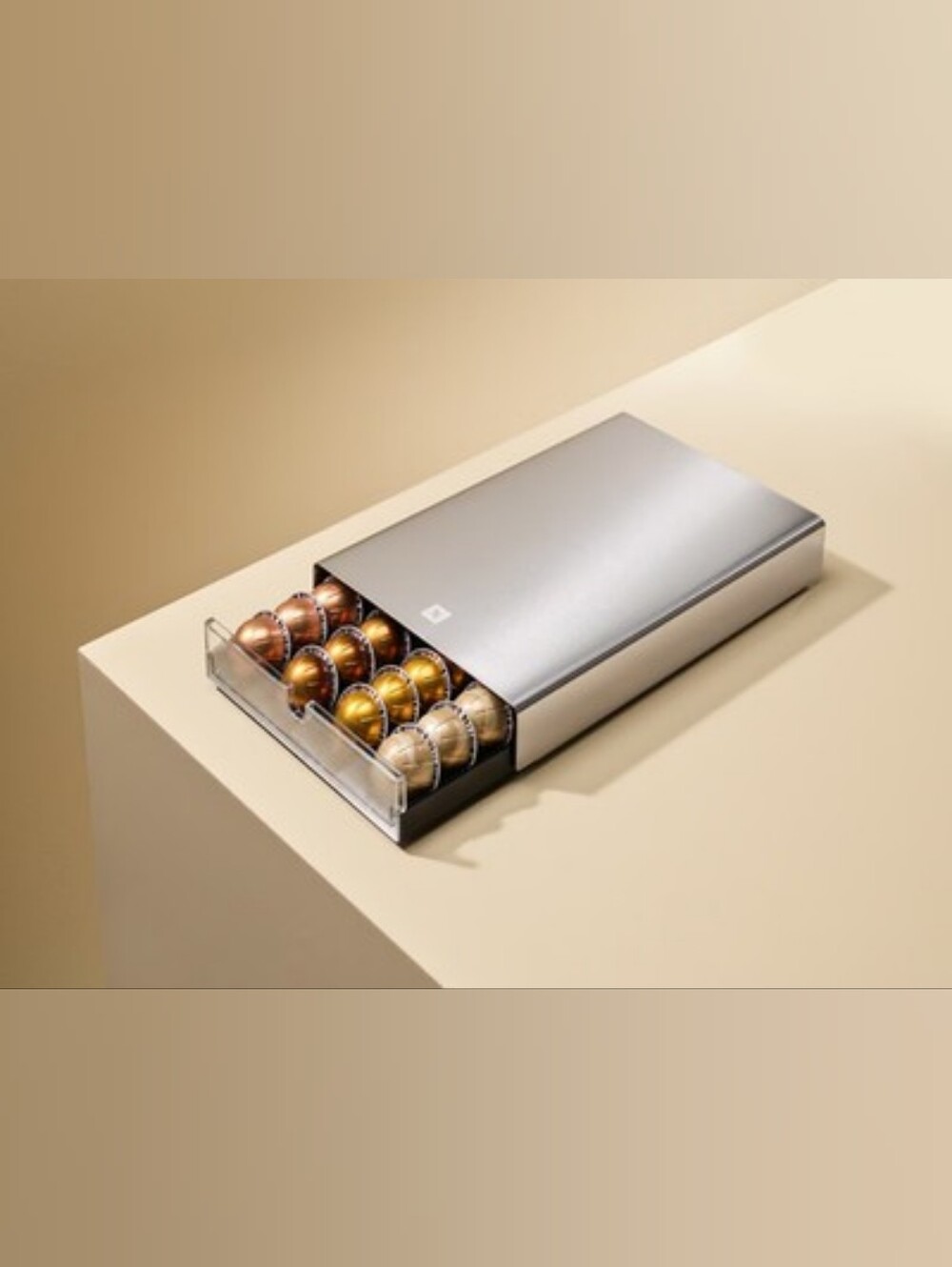 Nespresso Silver Capsule Drawer Coffee Pod Organizer